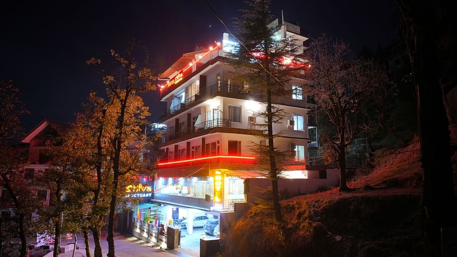 Facade shot of the hotel during the evening | DLS Hotel Shiva Sanctuary and Spa